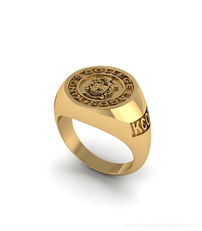 Laser engraving gold ring 6