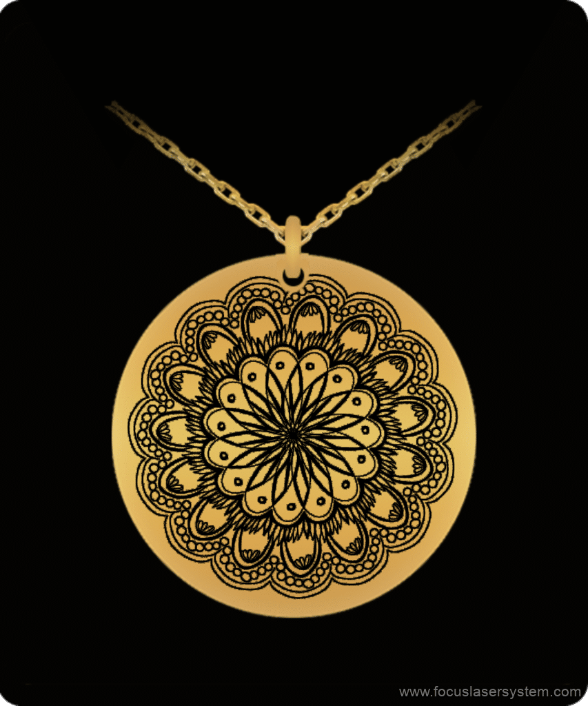 laser engraving gold necklace